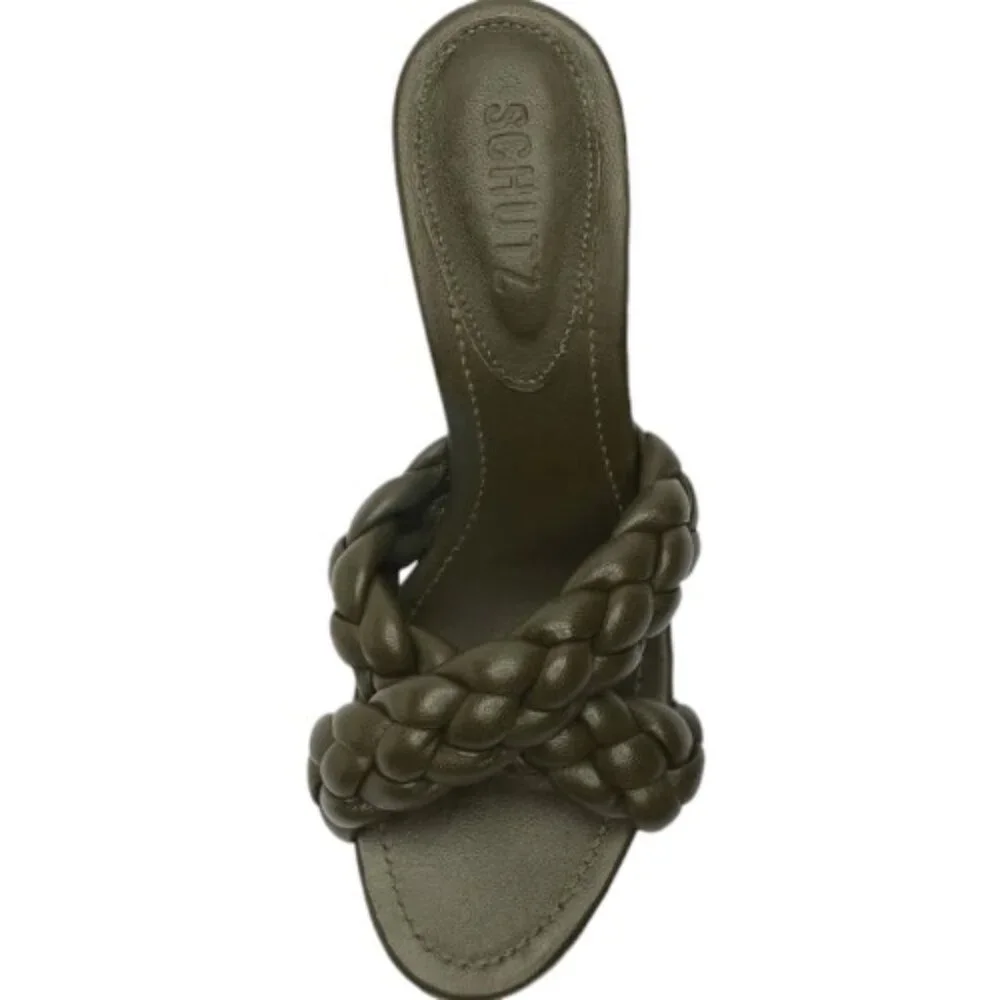 SCHUTZ Cicely Sandal in Military Green NWT & Box Sz 5M, 6M - Picture 4 of 7